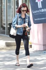 LILY COLLINS Leaves a Gym in West Hollywood 08/18/2016