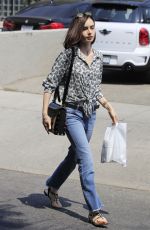 LILY COLLINS Out and About in Beverly Hills 08/25/2016