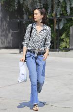 LILY COLLINS Out and About in Beverly Hills 08/25/2016