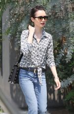 LILY COLLINS Out and About in Beverly Hills 08/25/2016