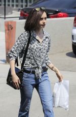 LILY COLLINS Out and About in Beverly Hills 08/25/2016