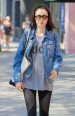 LILY COLLINS Out in West Hollywood 08/23/2016