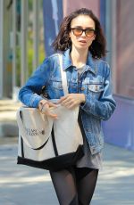 LILY COLLINS Out in West Hollywood 08/23/2016