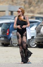 LINDSAY LOHAN at a Beach in Mykonos 08/24/2016