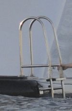 LINDSAY LOHAN in Swimsuit at a Yacht in Sardinia 07/30/2016