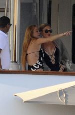 LINDSAY LOHAN in Swimsuit at a Yacht in Sardinia 07/30/2016