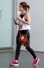 LUCY HALE Arrives at Soulcycle in West Hollywood 08/02/2016