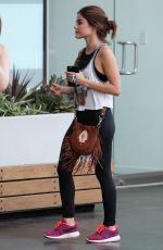 LUCY HALE Arrives at Soulcycle in West Hollywood 08/02/2016