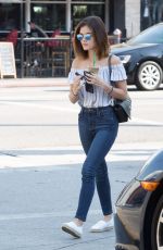 LUCY HALE Leaves Starbucks in Los Angeles 08/24/2016