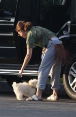 LUCY HALE Out with Her Dog in Studio City 08/01/2016