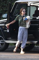 LUCY HALE Out with Her Dog in Studio City 08/01/2016