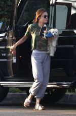 LUCY HALE Out with Her Dog in Studio City 08/01/2016