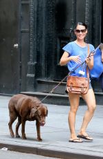 LUCY LIU Walks Her Dog Out in New York 08/14/2016