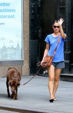 LUCY LIU Walks Her Dog Out in New York 08/14/2016