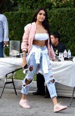 MADISON BEER in Ripped Jeans Out and About in Beverly Hills 08/29/2016
