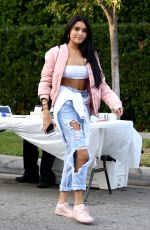 MADISON BEER in Ripped Jeans Out and About in Beverly Hills 08/29/2016