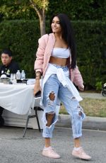 MADISON BEER in Ripped Jeans Out and About in Beverly Hills 08/29/2016