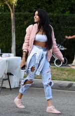 MADISON BEER in Ripped Jeans Out and About in Beverly Hills 08/29/2016
