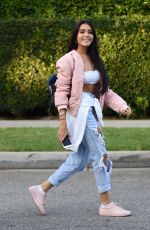 MADISON BEER in Ripped Jeans Out and About in Beverly Hills 08/29/2016