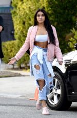 MADISON BEER in Ripped Jeans Out and About in Beverly Hills 08/29/2016