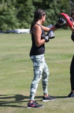 MALIN ANDERSSON Working Out at a Oark in Hertfordshire 08/07/2016