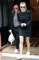 MARGOT ROBBIE and CARA DELEVINGNE Leaves Their Hotel in New York 08/02/2016