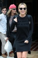 MARGOT ROBBIE and CARA DELEVINGNE Leaves Their Hotel in New York 08/02/2016