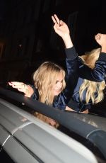 MARGOT ROBBIE and CARA DELEVINGNE Night Out in London 08/03/2016
