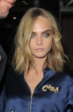MARGOT ROBBIE and CARA DELEVINGNE Night Out in London 08/03/2016