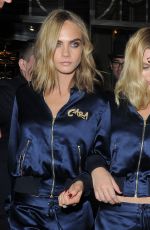 MARGOT ROBBIE and CARA DELEVINGNE Night Out in London 08/03/2016