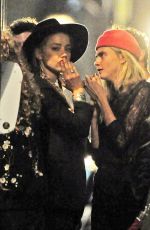MARGOT ROBBIE, CARA DELEVINGNE and AMBER HEARD Night Out in London 08/19/2016