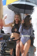 MARTHA HUNT on the Set of Victoria