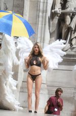 MARTHA HUNT on the Set of Victoria