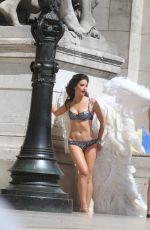 MARTHA HUNT on the Set of Victoria
