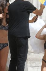 MARTHA HUNT on the Set of Victoria