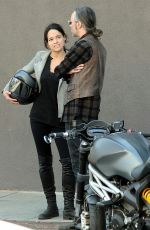 MICHELLE RODRIGUEZ Riding a Bike Out in Venice 08/28/2016