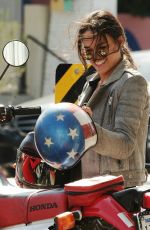 MICHELLE RODRIGUEZ Riding a Bike Out in Venice 08/28/2016