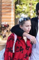 MILEY CYRUS and Liam Hemsworth at Bui Sushi in Malibu 08/19/2016