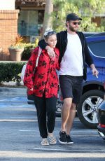 MILEY CYRUS and Liam Hemsworth at Bui Sushi in Malibu 08/19/2016