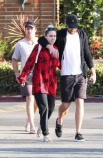 MILEY CYRUS and Liam Hemsworth at Bui Sushi in Malibu 08/19/2016