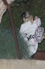 MILEY CYRUS and LIAM HEMSWORTH Night Out in Los Angeles 08/27/2016