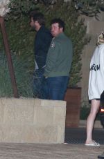 MILEY CYRUS and LIAM HEMSWORTH Night Out in Los Angeles 08/27/2016