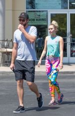 MILEY CYRUS and Liam Hemsworth Out in Calabasas 08/26/2016