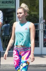 MILEY CYRUS and Liam Hemsworth Out in Calabasas 08/26/2016