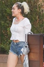 MILEY CYRUS Out and About in Soho 08/28/2016