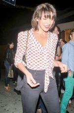 MILLA JOVOVICH at Nice Guy in Hollywood 08/27/2016