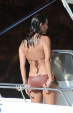 NATALIE IMBRUGLIA in Bikini on a Boat in Sicily 07/08/2016