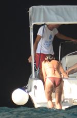 NATALIE IMBRUGLIA in Bikini on a Boat in Sicily 07/08/2016