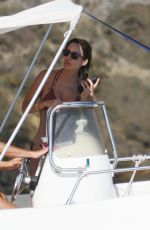 NATALIE IMBRUGLIA in Bikini on a Boat in Sicily 07/08/2016