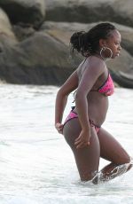 NATURI NAUGHTON in Bikini at a Beach in Barbados 07/29/2016